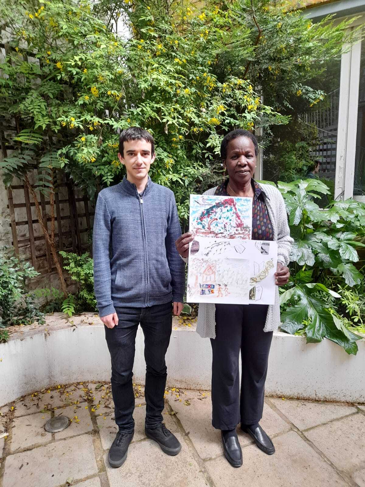 Photographed: Josephine with Joseph Micallef, facilitator and training coordinator of IofC UK’s Refugees as Re-Builders™ Programme. 