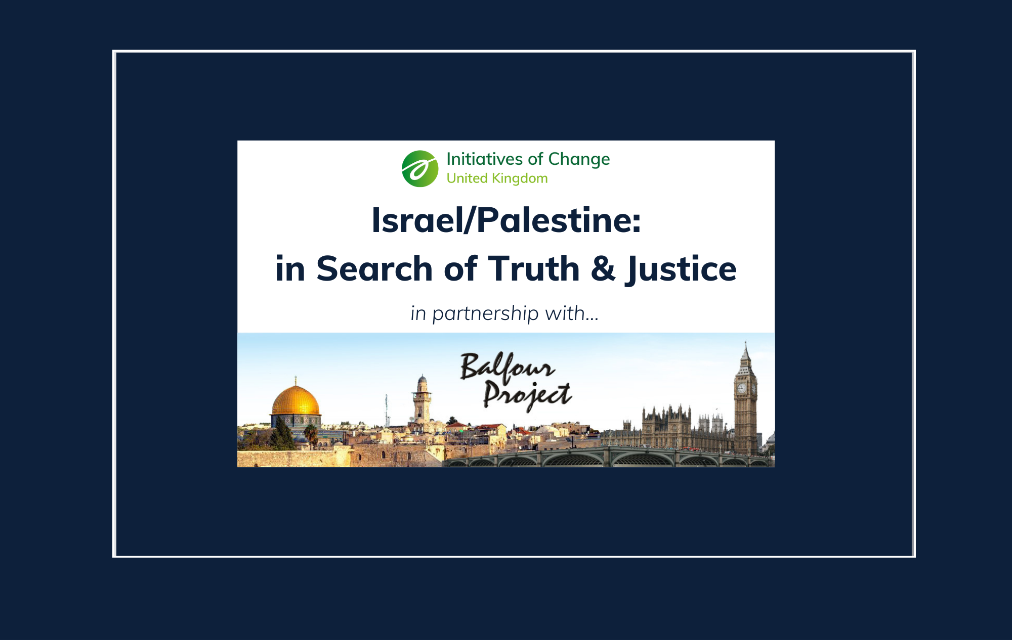 Israel/Palestine: in Search of Truth & Justice