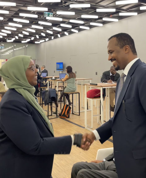 Dr. Muna Ismail meeting Gamal Mohamed Hassan - Head of the Centre of Excellence for Climate Adaptation and Environmental Protection