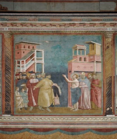 St. Francis renouncing his inheritance. Traditionally attributed to Giotto, ca.1266-1337.