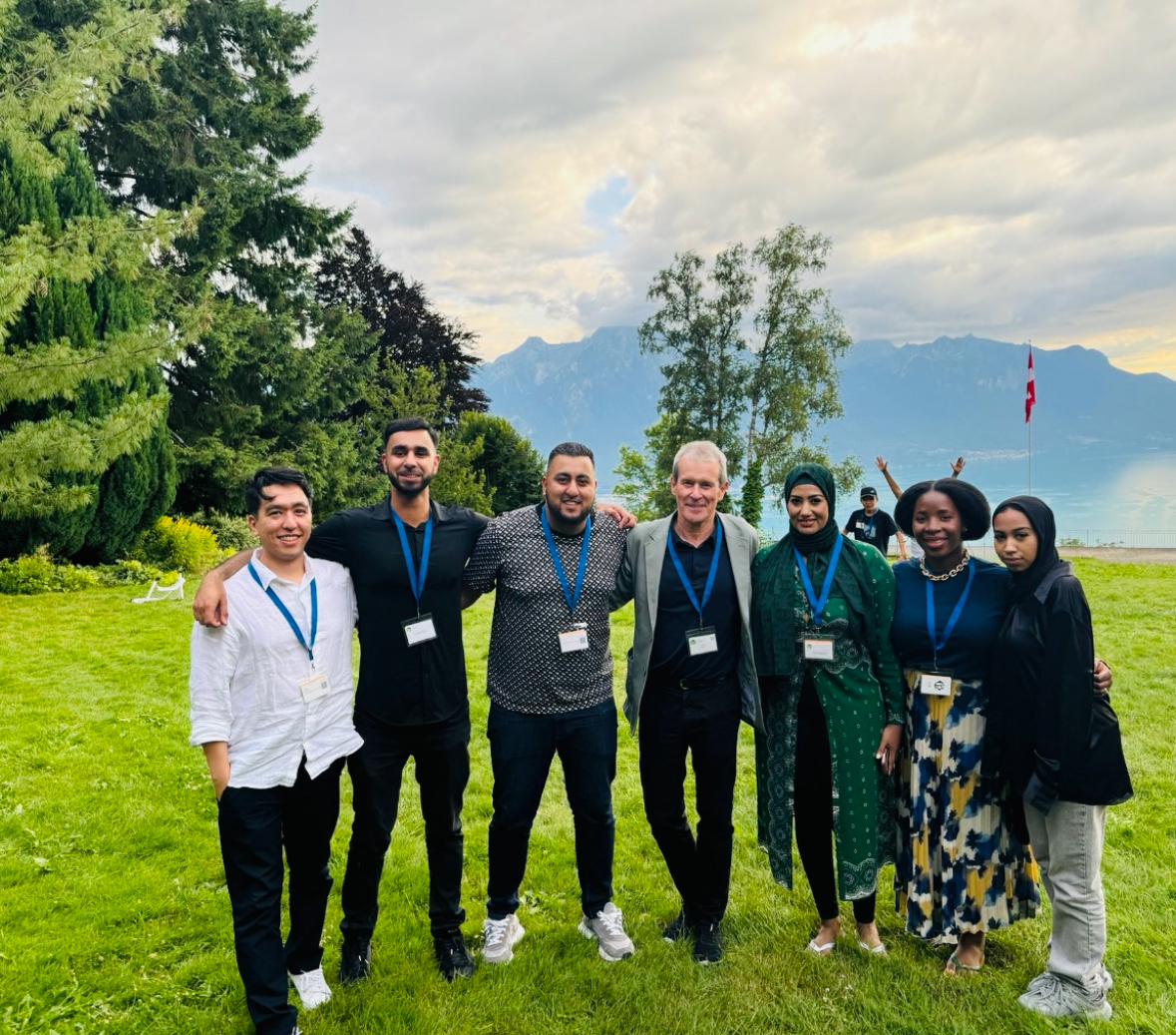 The Sustainable Communities team at the Intergenerational Forum in Caux with Executive Director, Denis Nowlan.