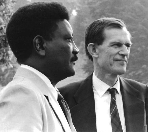 Peter Everington with Sudanese Educator